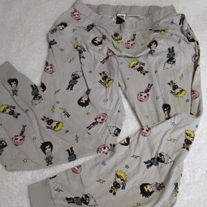 tokidoki Gray Cartoon Character Pajama Bottoms